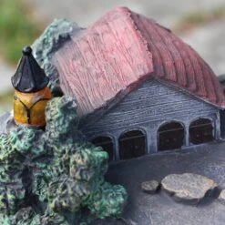 Northlight 24.5" Solar LED Lighted Mushrooms By Waterfall Outdoor Patio Garden Water Fountain -Northlight D221292S 3