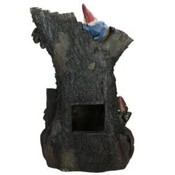 Northlight 28" Three-Tier Gnome Home Tree Stump Outdoor Patio Garden Water Fountain 10 Northlight 28" Three-Tier Gnome Home Tree Stump Outdoor Patio Garden Water Fountain -Northlight D221318S 3