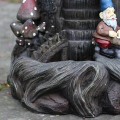 Northlight 28" Three-Tier Gnome Home Tree Stump Outdoor Patio Garden Water Fountain 11 Northlight 28" Three-Tier Gnome Home Tree Stump Outdoor Patio Garden Water Fountain -Northlight D221318S 4