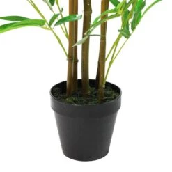 Northlight 4ft. Two-Tone Green Potted Bamboo Plant -Northlight D236739S 3