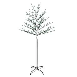 Northlight 6ft. Green LED Cherry Blossom Flower Artificial Tree -Northlight D236748S 1 1