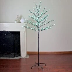 Northlight 6ft. Green LED Cherry Blossom Flower Artificial Tree -Northlight D236748S 2