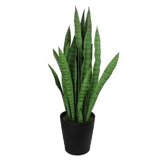 Northlight 3ft. Potted Two-Tone Green Artificial Snake Plant 4 Northlight 3ft. Potted Two-Tone Green Artificial Snake Plant - Image 2