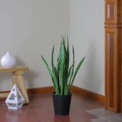 Northlight 3ft. Potted Two-Tone Green Artificial Snake Plant 11 Northlight 3ft. Potted Two-Tone Green Artificial Snake Plant -Northlight D236749S 4