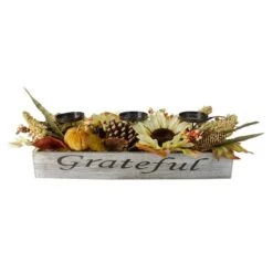 Northlight 2.5ft. Autumn Harvest Sunflower 3-Piece Candle Holder -Northlight D236759S 1 1