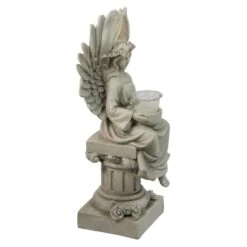Northlight 17" Peaceful Angel Sitting On A Pedestal Candle Holder Statue -Northlight D236869S 2