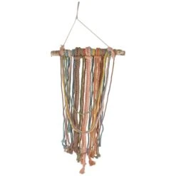 Northlight 2.5ft. Rustic Knotted Rope Shade On Birch Branch Wall Art