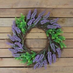 Northlight 22" Lavender & Boxwood Wreath 9 Northlight 22" Lavender & Boxwood Wreath -Northlight D236937S 3