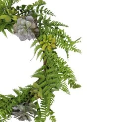 Northlight 22" Succulents & Leaves Spring Wreath -Northlight D236942S 2