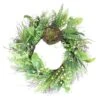 Northlight 24" Green & Brown Mixed Foliage Artificial Spring Wreath With Nest 2 Northlight 24" Green & Brown Mixed Foliage Artificial Spring Wreath With Nest -Northlight D236956S 1