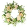 Northlight 24" Pink & Green Rose & Peony Floral Artificial Spring Wreath 2 Northlight 24" Pink & Green Rose & Peony Floral Artificial Spring Wreath -Northlight D236961S 1