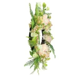 Northlight 24" Pink & Green Rose & Peony Floral Artificial Spring Wreath 8 Northlight 24" Pink & Green Rose & Peony Floral Artificial Spring Wreath -Northlight D236961S 2