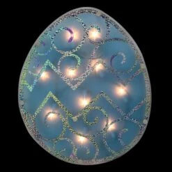 Northlight 12" Lighted Blue Easter Egg Window Silhouette Decoration 9 Northlight 12" Lighted Blue Easter Egg Window Silhouette Decoration -Northlight D236969S 2