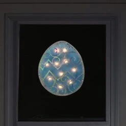 Northlight 12" Lighted Blue Easter Egg Window Silhouette Decoration 10 Northlight 12" Lighted Blue Easter Egg Window Silhouette Decoration -Northlight D236969S 3
