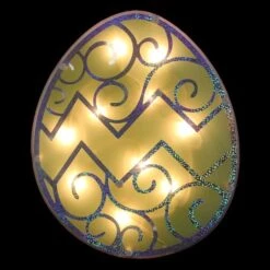 Northlight 12" Lighted Green Easter Egg Window Silhouette Decoration -Northlight D236970S 2
