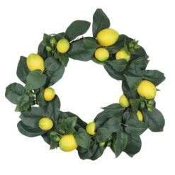Northlight 22" Green & Yellow Lemon Wreath