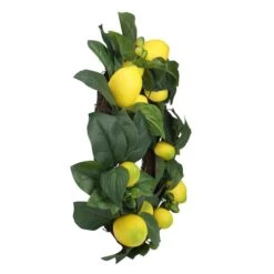 Northlight 22" Green & Yellow Lemon Wreath -Northlight D237018S 2