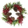 Northlight 22" Red Berry & Pinecone Wreath 1 Northlight 22" Red Berry & Pinecone Wreath -Northlight D237019S 1