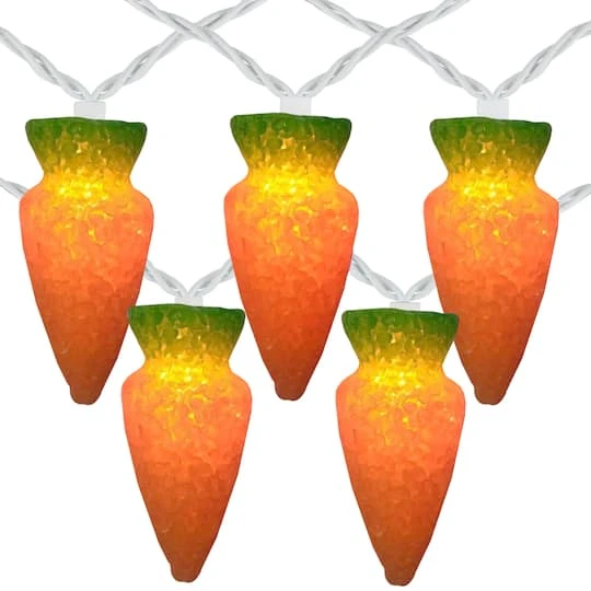 Northlight 10ct. Orange Carrot Easter String Lights 4 Northlight 10ct. Orange Carrot Easter String Lights - Image 2