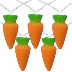 Northlight 10ct. Orange Carrot Easter String Lights 8 Northlight 10ct. Orange Carrot Easter String Lights -Northlight D237040S 2
