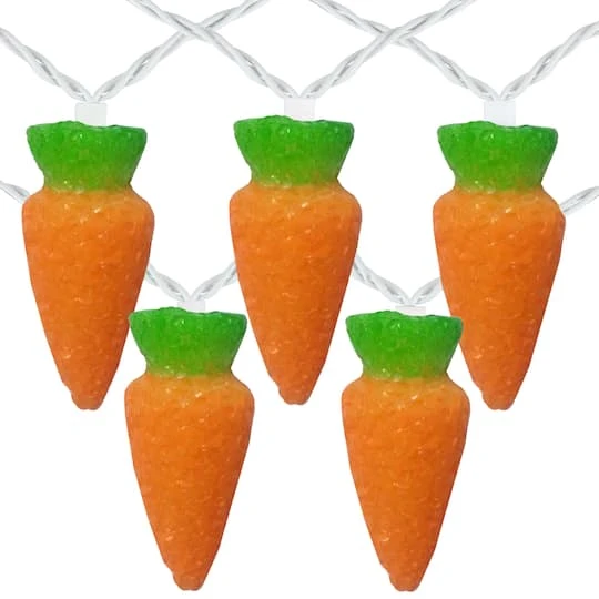 Northlight 10ct. Orange Carrot Easter String Lights 5 Northlight 10ct. Orange Carrot Easter String Lights - Image 3