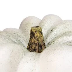 Northlight 14" White Flat Round Pumpkin Tabletop Décor 8 Northlight 14" White Flat Round Pumpkin Tabletop Décor -Northlight D253296S 2