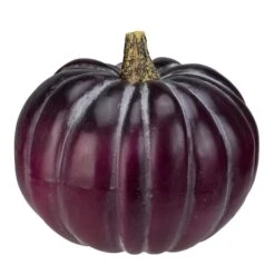 Northlight 10.5" Dark Purple Round Pumpkin Tabletop Décor