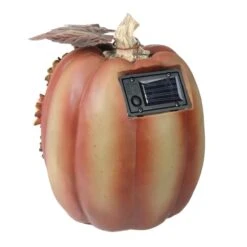 Northlight 7.75" Brown & Red LED Floral Pumpkin Tabletop Décor 8 Northlight 7.75" Brown & Red LED Floral Pumpkin Tabletop Décor -Northlight D253301S 2