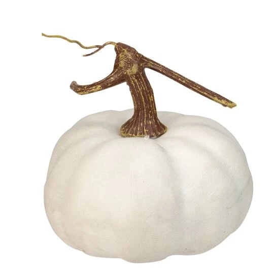Northlight 6.5" White Flat Round Pumpkin White Flat Round Pumpkin Tabletop Décor 3 Northlight 6.5" White Flat Round Pumpkin White Flat Round Pumpkin Tabletop Décor