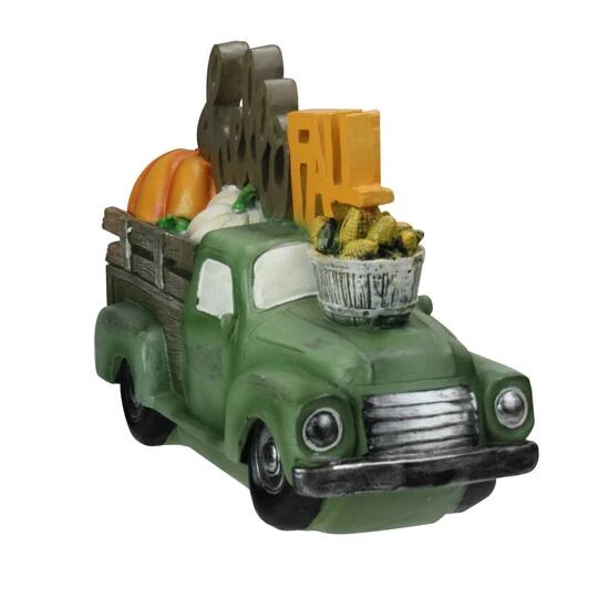 Northlight 11.25" Green Hello Fall Truck Tabletop Décor 5 Northlight 11.25" Green Hello Fall Truck Tabletop Décor - Image 3
