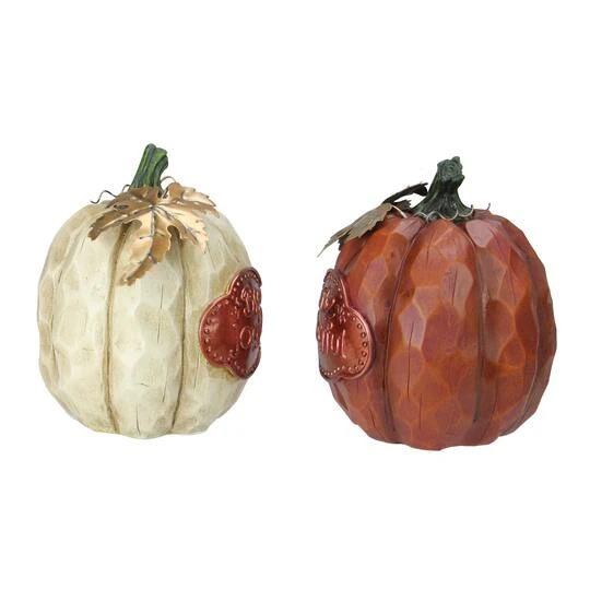 Northlight 8" Be Joyful Pumpkin Tabletop Décor Set 5 Northlight 8" Be Joyful Pumpkin Tabletop Décor Set - Image 3
