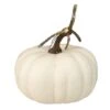 Northlight 8" Cream Flat Round Pumpkin Tabletop Décor