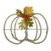Northlight 16" Autumn Foliage & Rope Pumpkin Wall Décor -Northlight D253315S 1