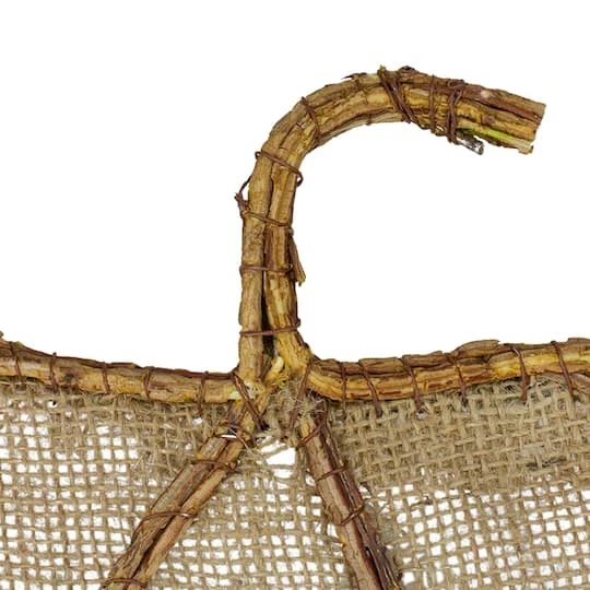 Northlight 19" Beige Burlap & Vine Pumpkin Wall Décor 7 Northlight 19" Beige Burlap & Vine Pumpkin Wall Décor - Image 5