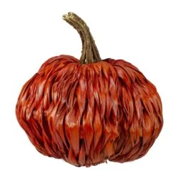Northlight 8.5" Orange Woven Pumpkin Décor