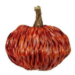Northlight 8.5" Orange Woven Pumpkin Décor -Northlight D253319S 3