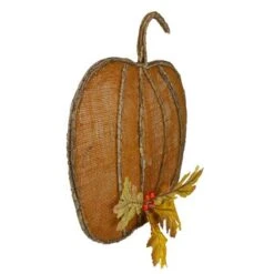 Northlight 19" Orange Burlap & Vine Pumpkin Wall Décor -Northlight D253320S 3