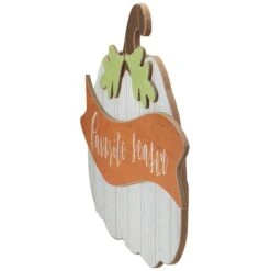 Northlight 19.5" White Wooden Pumpkin Favorite Season Hanging Wall Sign -Northlight D253328S 2
