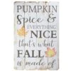 Northlight 23.5" Whitewashed Pumpkin Spice Everything Nice Fall Wooden Hanging Wall Sign -Northlight D253330S 1