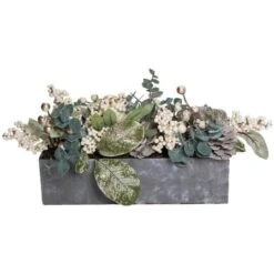 Northlight 12" Gray & Gold Pumpkin & Leaf Floral Arrangement 10 Northlight 12" Gray & Gold Pumpkin & Leaf Floral Arrangement -Northlight D253332S 3