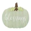 Northlight Green Wooden Blessings Pumpkin Hanging Wall Sign 2 Northlight Green Wooden Blessings Pumpkin Hanging Wall Sign -Northlight D253336S 1
