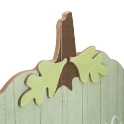 Northlight Green Wooden Blessings Pumpkin Hanging Wall Sign -Northlight D253336S 3