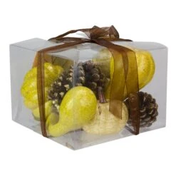 Northlight Crackled & Glittered Fall Pumpkin, Gourd, Berry & Pinecone Decoration Set -Northlight D253344S 1 1