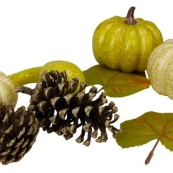 Northlight Crackled & Glittered Fall Pumpkin, Gourd, Berry & Pinecone Decoration Set -Northlight D253344S 3
