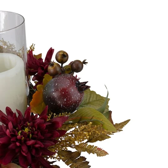 Northlight 22" Mums With Pomegranate Fall Candle Holder Centerpiece 9 Northlight 22" Mums With Pomegranate Fall Candle Holder Centerpiece - Image 7