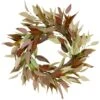 Northlight 22" Neutral Fall Colored Leaves Autumn Harvest Wreath 2 Northlight 22" Neutral Fall Colored Leaves Autumn Harvest Wreath -Northlight D253356S 1