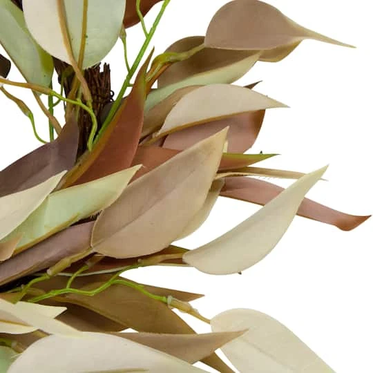 Northlight 22" Neutral Fall Colored Leaves Autumn Harvest Wreath 5 Northlight 22" Neutral Fall Colored Leaves Autumn Harvest Wreath - Image 3
