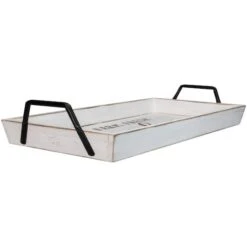 Northlight White "Farm Fresh Pumpkins" Thanksgiving Wood Tray -Northlight D253359S 2