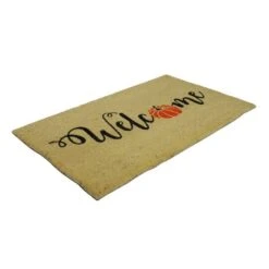 Northlight Orange Pumpkin "Welcome" Fall Harvest Doormat 8 Northlight Orange Pumpkin "Welcome" Fall Harvest Doormat -Northlight D253360S 2