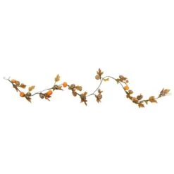 Northlight 4.75ft. Autumn Pumpkin & Fall Leaves Thanksgiving Garland 5 Northlight 4.75ft. Autumn Pumpkin & Fall Leaves Thanksgiving Garland -Northlight D253363S 1 1